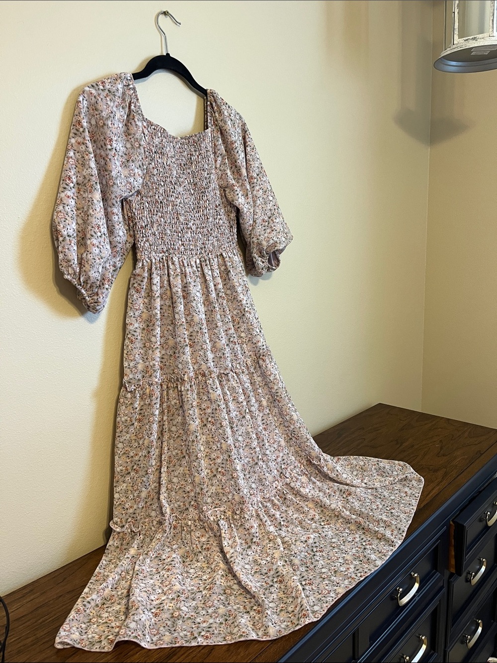 Mikarose Rose Multicolor Floral Smocked Maxi Dress - Picture 4 of 12